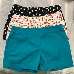 3 pair for $15 4” Loft shorts